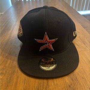 New Era 59FIFTY Black Cap with Orange Accent